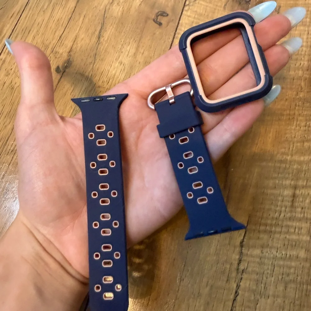 Navy Blue Smartwatch Band and Case
